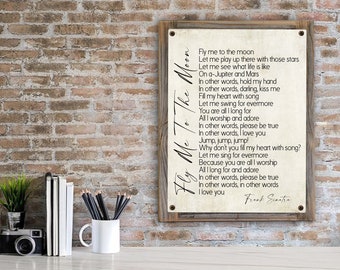 Frank Sinatra Lyrics Etsy