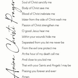 Explanation Of Anima Christi Prayer