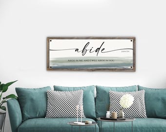 Abide In Me and I will Abide In You Metal Print on Reclaimed Wood Frame-JOHN 15:4