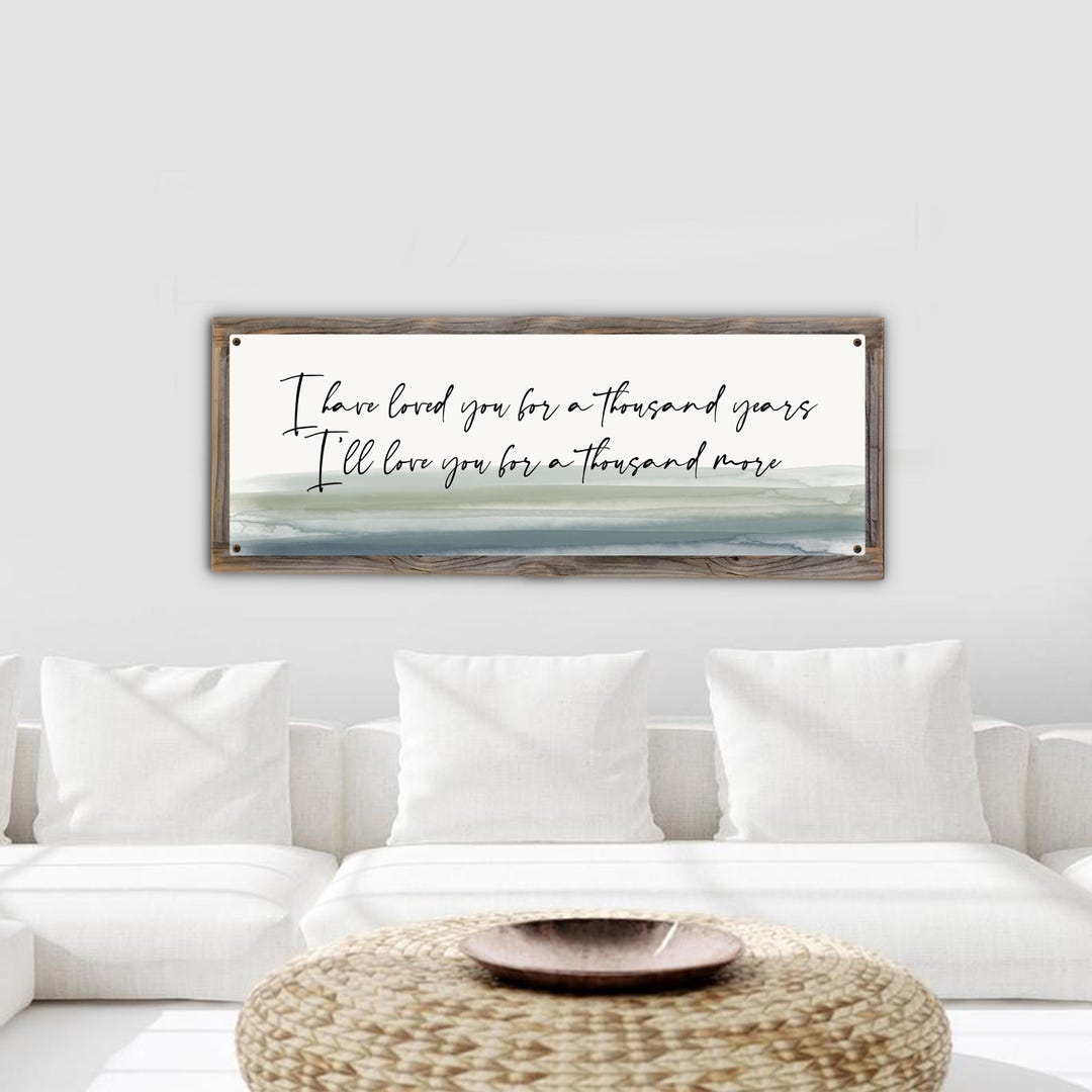 I Have Loved You for A Thousand Years Metal Print on Reclaimed Wood ...