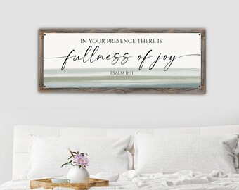 In Your Presence is Fullness Of Joy Metal Print on Reclaimed Wood Frame-PSALM 16:11