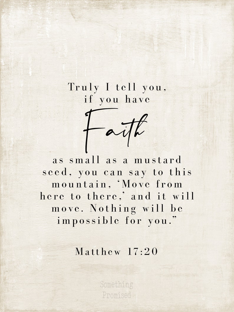 Faith the Size of a Mustard Seed...metal Print on Reclaimed Etsy