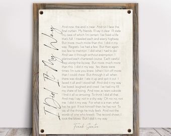 Frank Sinatra Lyrics Etsy Frank Sinatra Lyrics Etsy