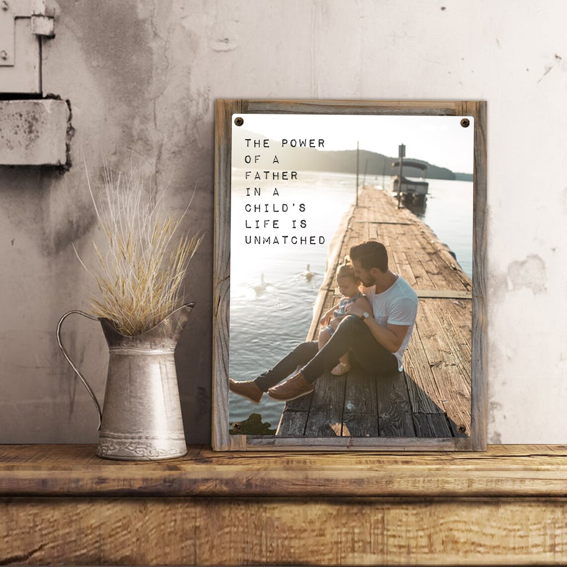 Personalized Photo ArtMetal Photo Art on reclaimed wood Etsy