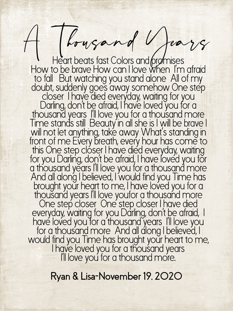 a thousand years lyrics