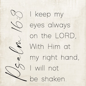 I Keep My Eyes Always on the LORD Metal Print on Reclaimed Wood Frame ...