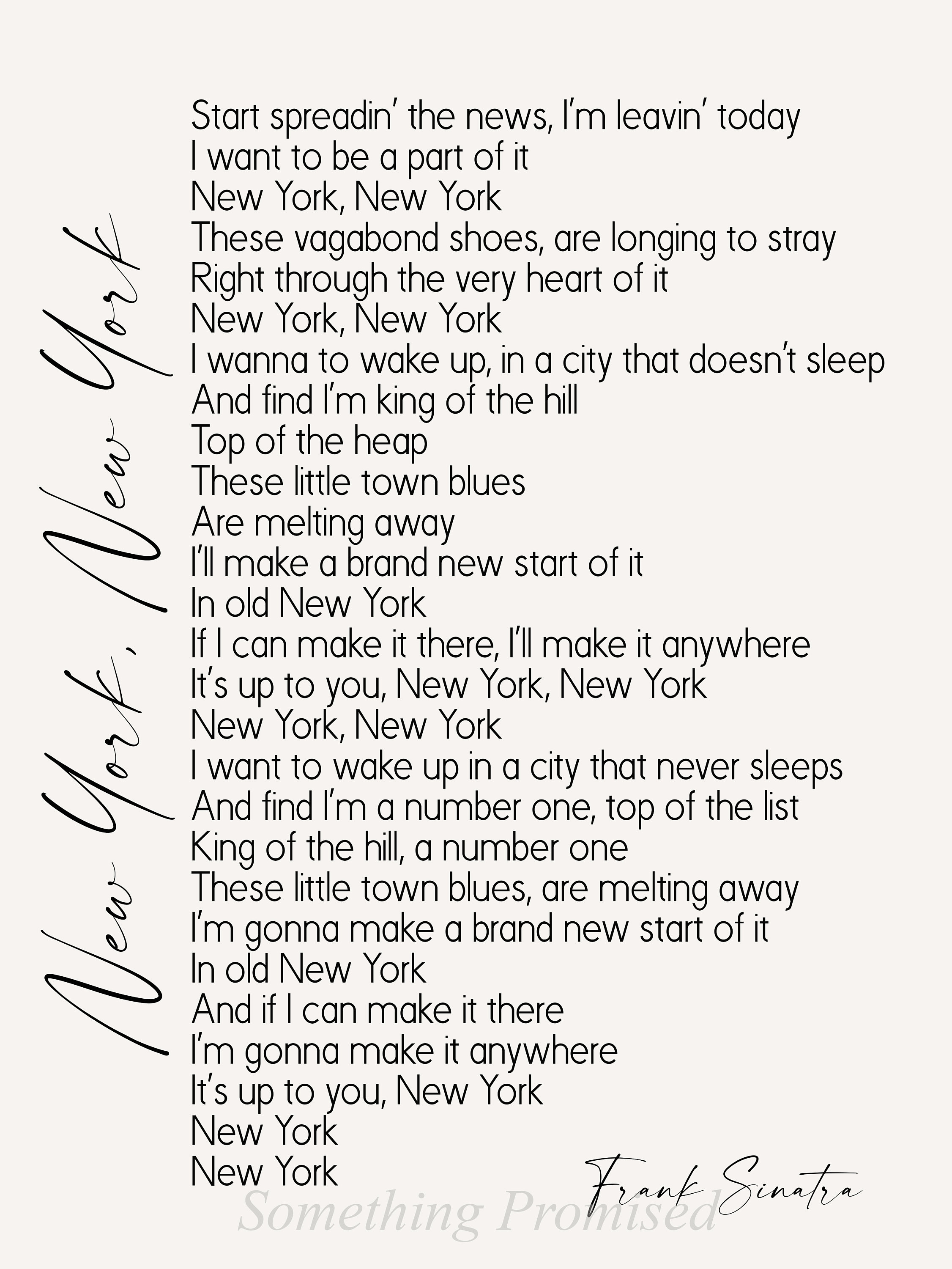 new your new york song