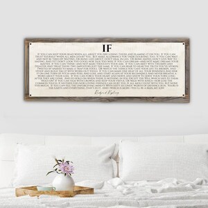 If Poem by Rudyard Kipling Metal Print on Reclaimed Wood Frame-Boy Grad Gift-Gift For Son-Son Grad Gift-You’ll be a Man, my son!
