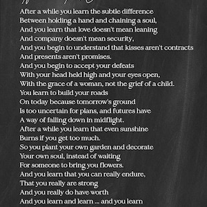 After A While Poem on Metal Print reclaimed Wood Frame veronica A After A While Poem on Metal Print reclaimed Wood Frame veronica A