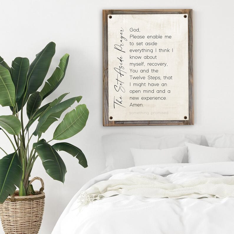 The Set Aside Prayer Metal Print on Reclaimed Wood Framebig Etsy