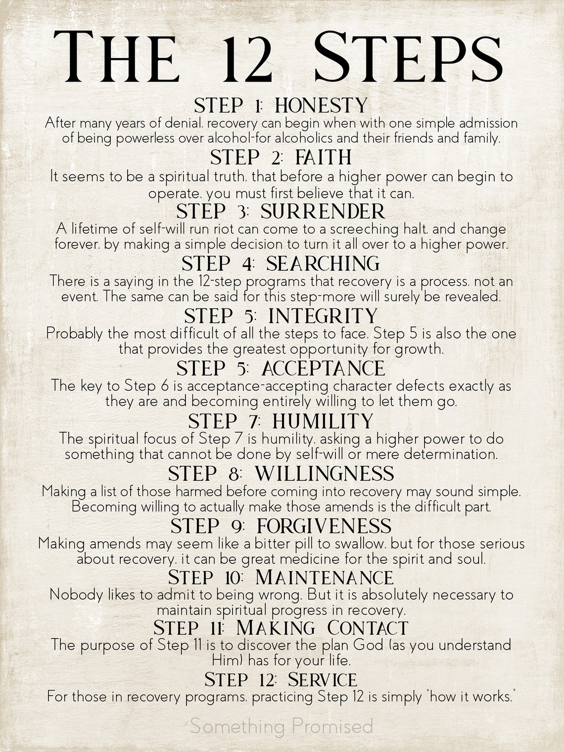 12 Steps Of Aa Printable Printable World Holiday