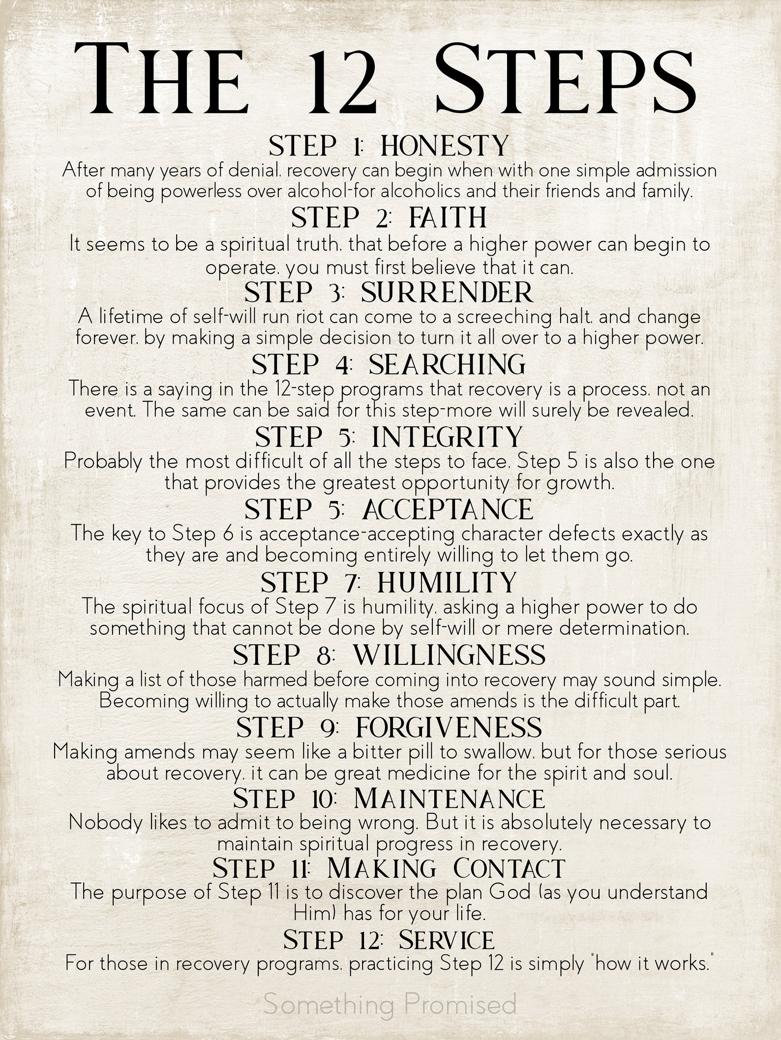 the-12-steps-of-aa-metal-print-on-reclaimed-wood-etsy