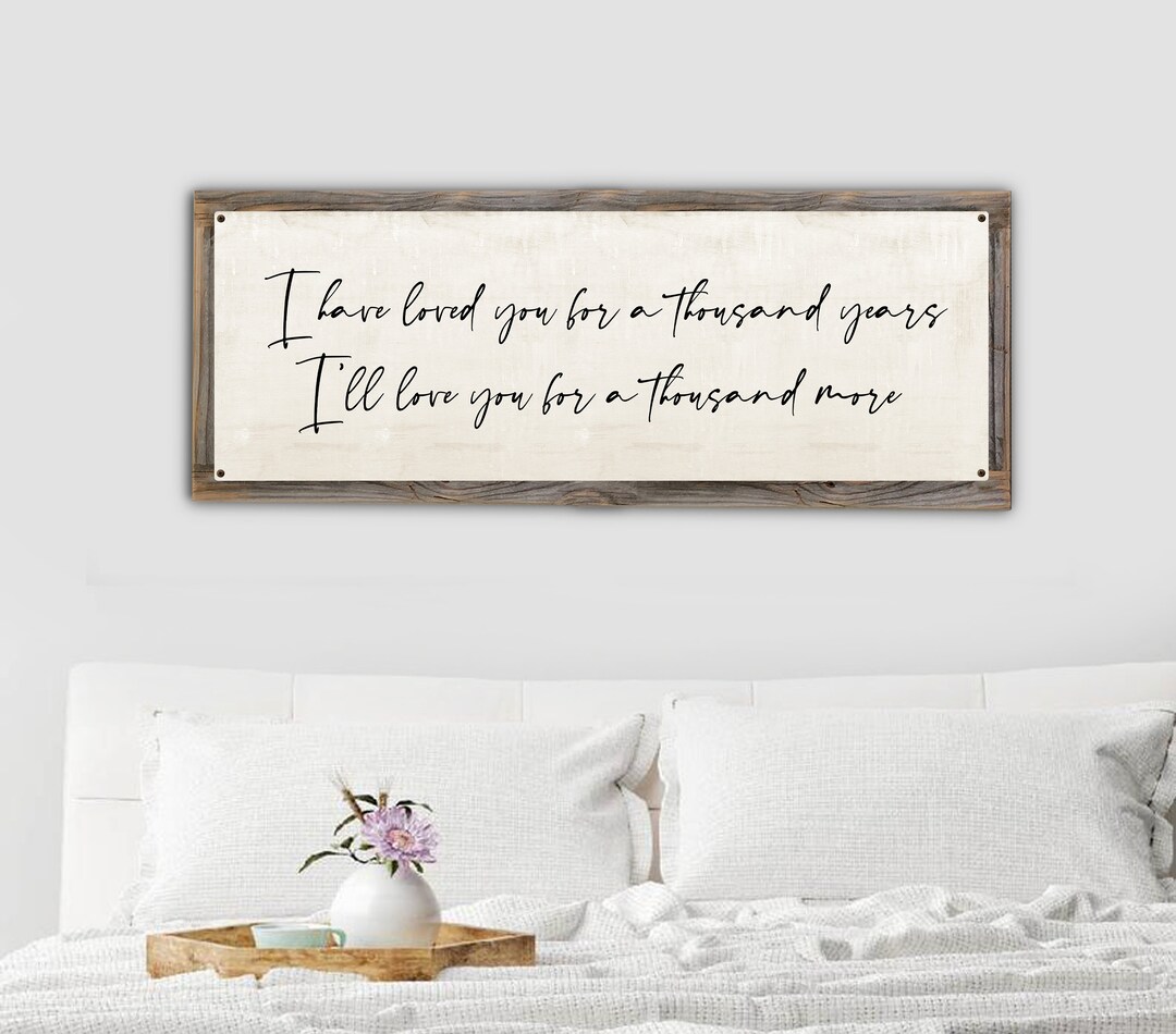 I Have Loved You for A Thousand Years Metal Print on Reclaimed Wood ...