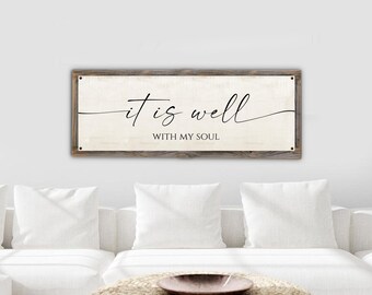 It Is Well With My Soul Bible Sign-Psalm 103 Metal Print on Reclaimed Wood Frame-Rustic Scripture Decor