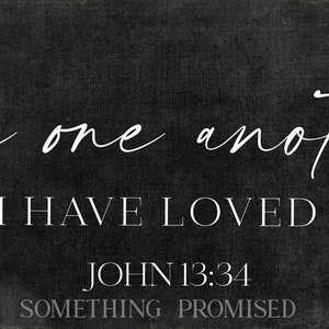 Love One Another as I Have Loved You Metal Print on Reclaimed Wood ...