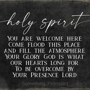 Holy Spirit You Are Welcome Here Metal Print on Reclaimed Wood Frame