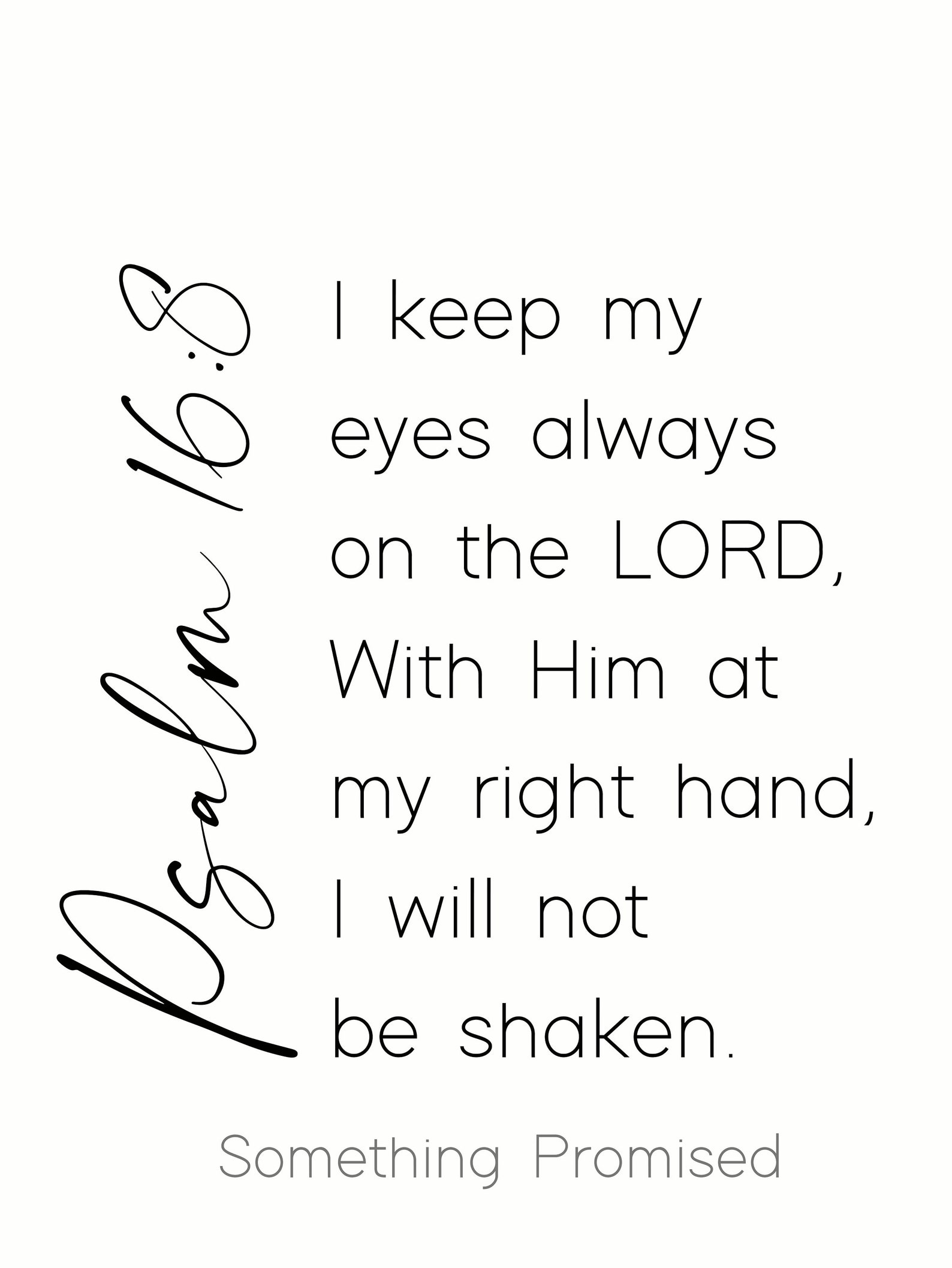 I Keep My Eyes Always on the LORD Metal Print on Reclaimed Wood Frame ...
