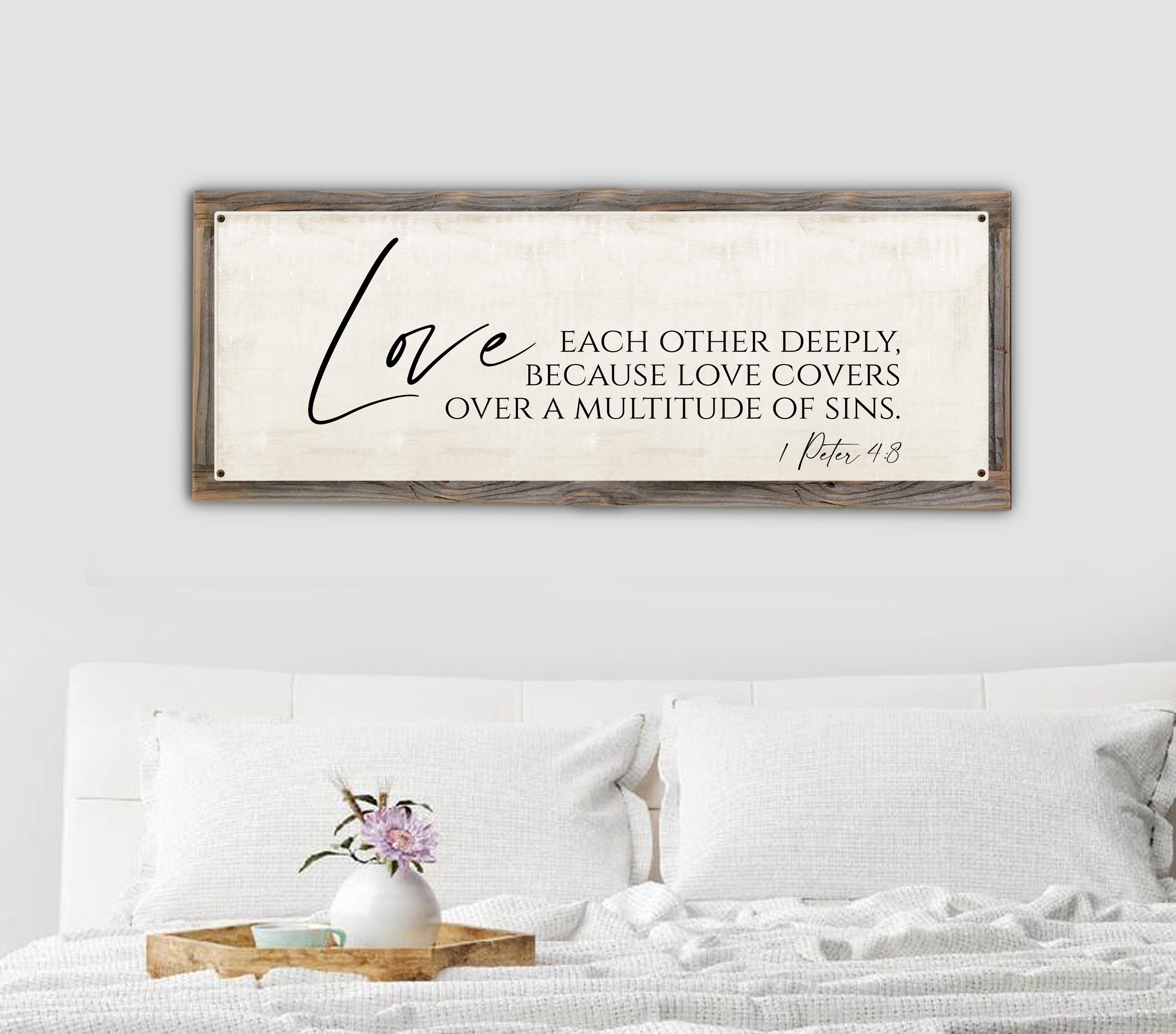 Love Each Other Deeply-love Covers A Multitude of Sins Metal Print