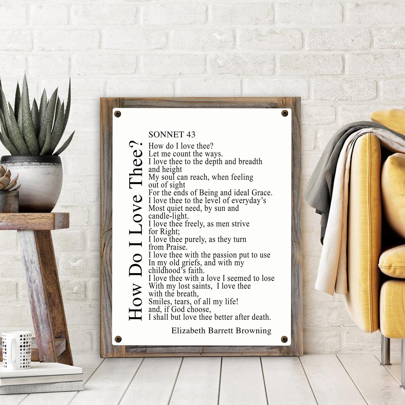 How Do I Love Thee Let Me Count The Ways Metal Print on Etsy