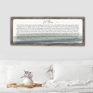Let Them Poem by Cassie Phillips on Metal Print on Reclaimed Wood Frame ...