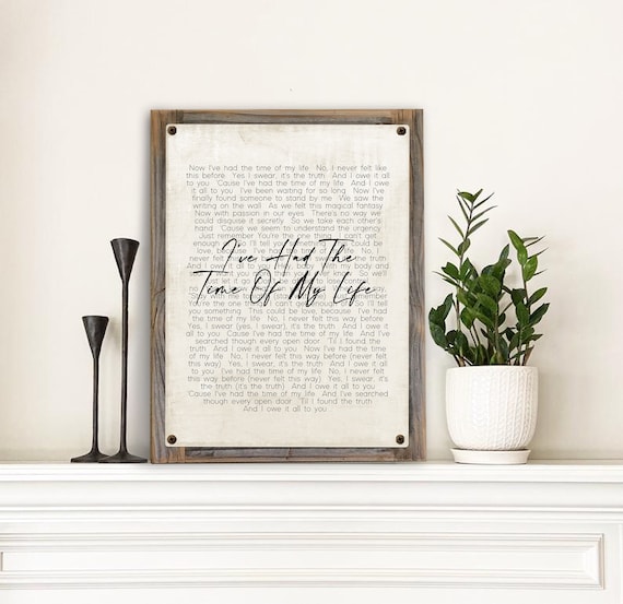 鉛筆画「My song, my life」　B5大サイズ I've Had the Time of My Life Metal Print Reclaimed Wood Frame