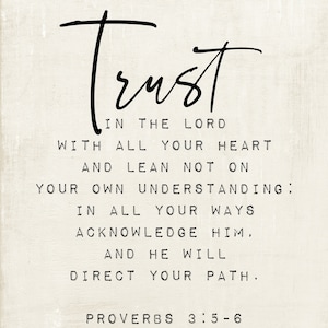 Trust in the Lord With All Your Heart Metal Print on Reclaimed Wood ...