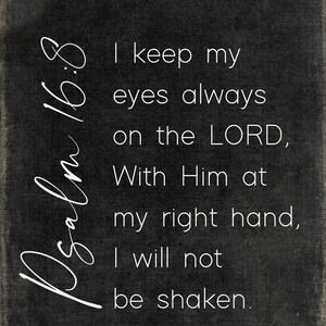 I Keep My Eyes Always on the LORD Metal Print on Reclaimed Wood Frame ...
