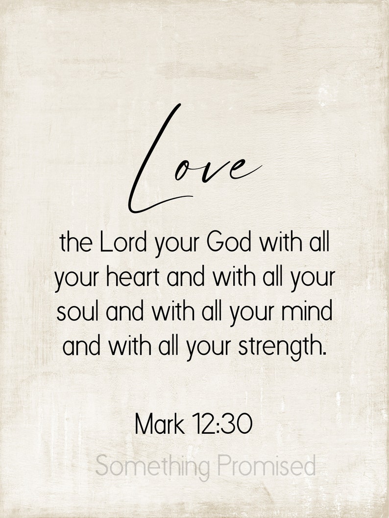 Love the Lord With All Your Heart Soul Mind Metal Print on Reclaimed ...