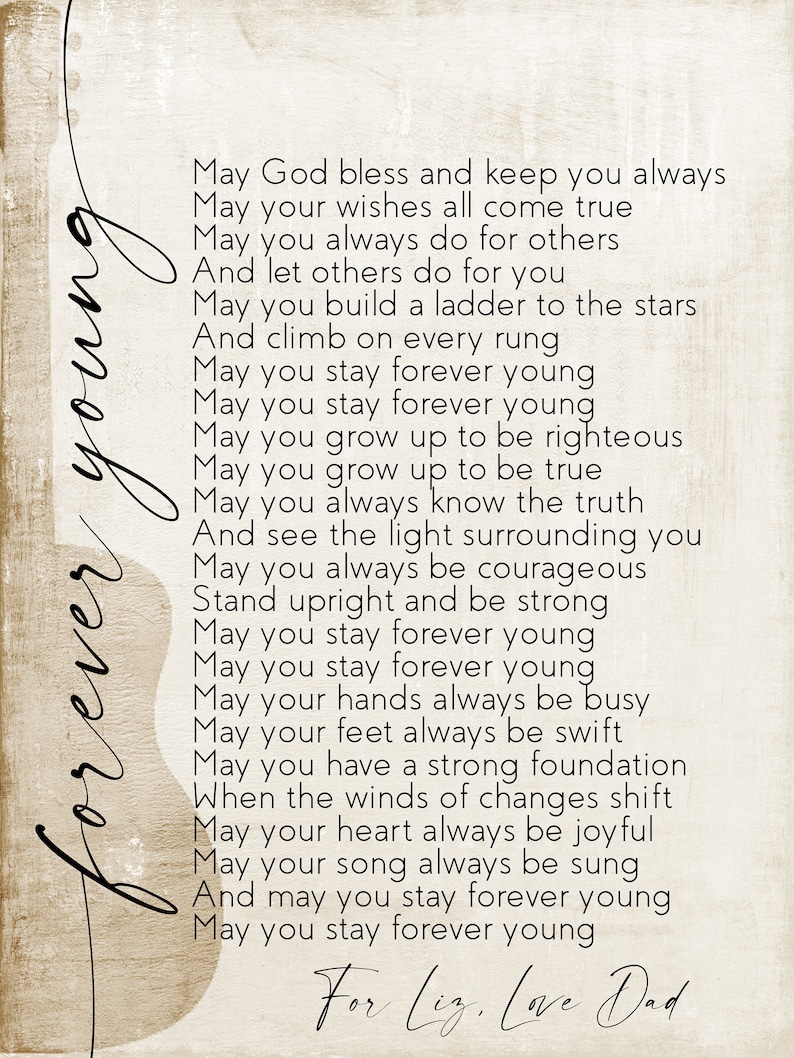 Bob Dylan Forever Young Lyrics