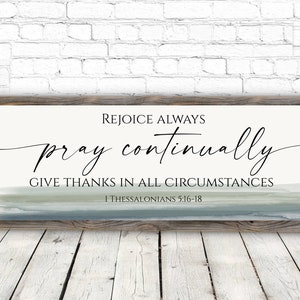Rejoice Always, Pray Continually, Give Thanks Metal Sign on Reclaimed ...