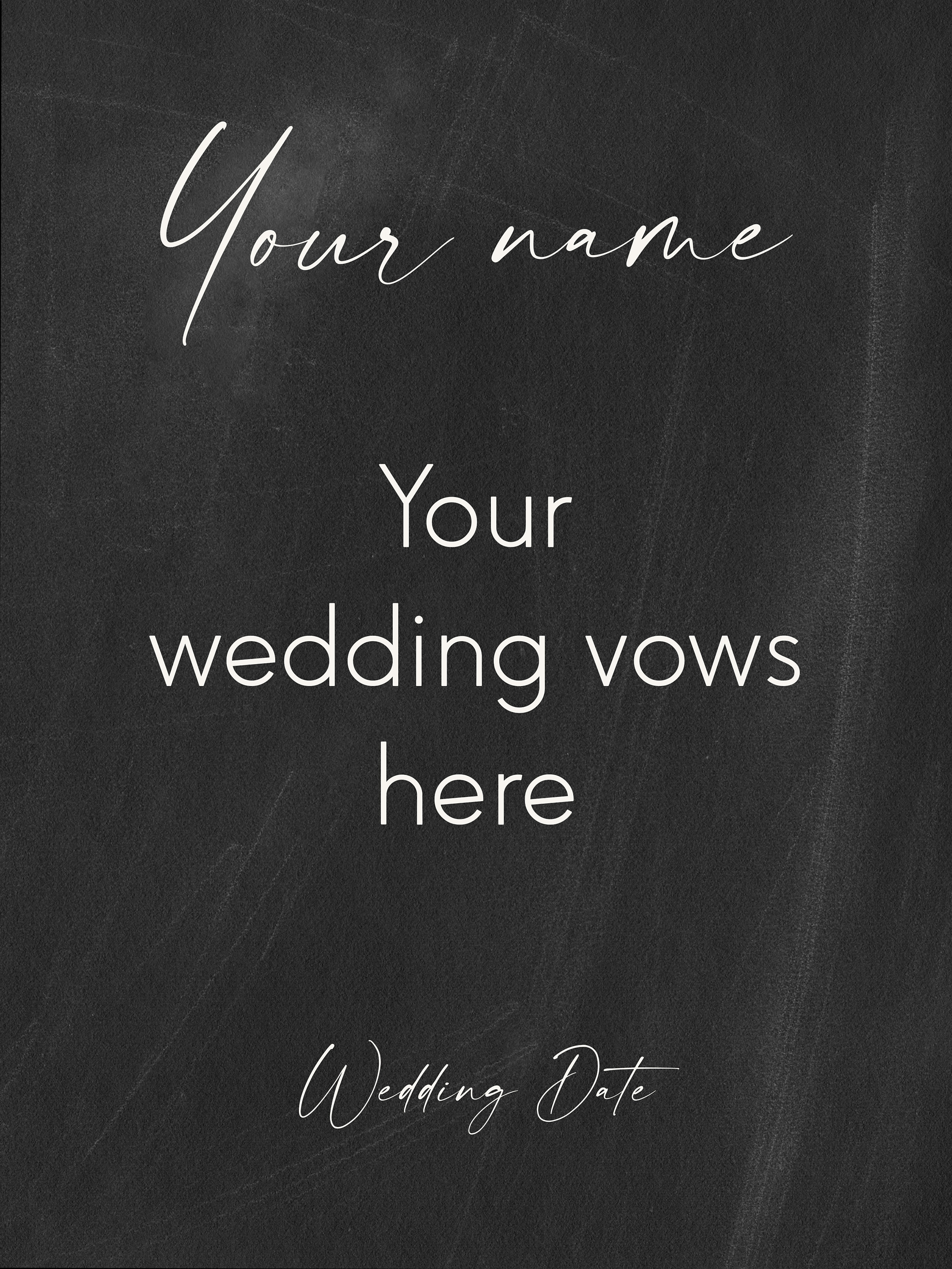 Custom Wedding Vows and Wedding Photo Wall Decor-Trio Vows & | Etsy