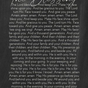 The Blessing Lyrics Wall Decor Metal Print on Reclaimed Wood Frame-kari ...