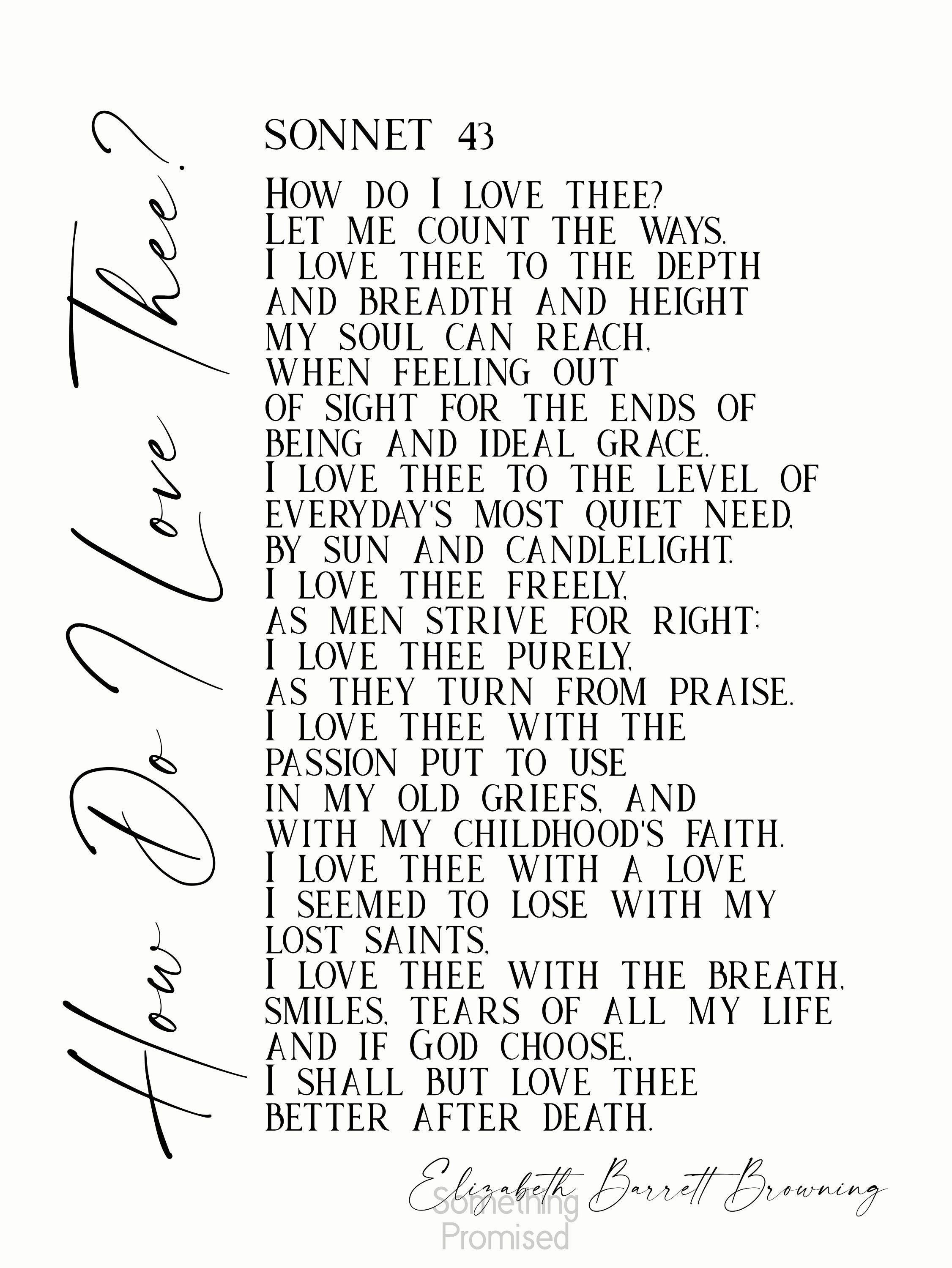 How Do I Love Thee Let Me Count The Ways Metal Print on Etsy