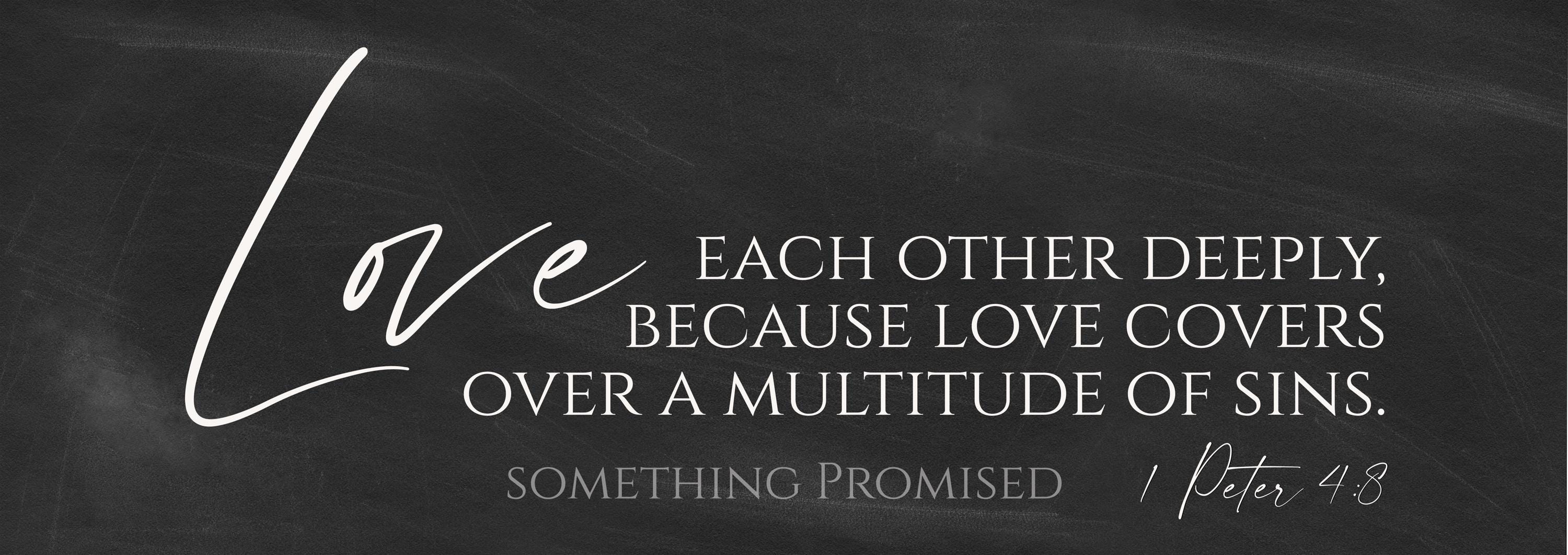 Love Each Other Deeply-love Covers A Multitude of Sins Metal Print