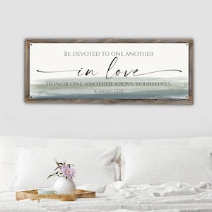 Be Devoted to One Another in LOVE Metal Print on Reclaimed Wood Frame ...