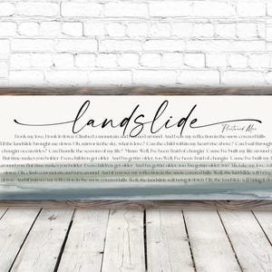 Landslide Metal Print on Reclaimed Wood Frame-above Bed Print-song ...