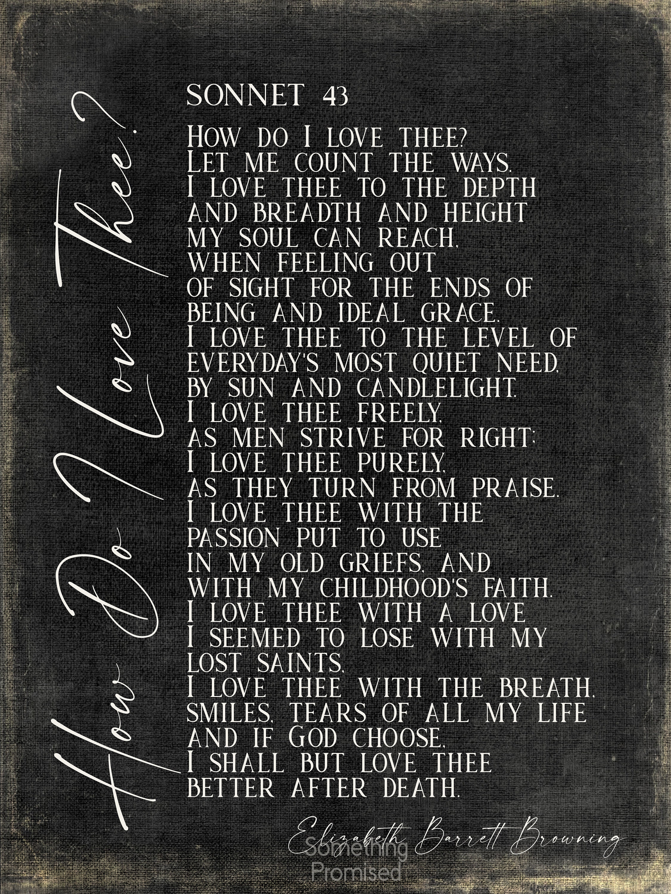 How Do I Love Thee Let Me Count The Ways Metal Print on Etsy