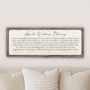 Apache Wedding Blessing Metal Print on Reclaimed Wood Frame-Marriage Poem Decor-Custom Marriage Blessing-Marriage Blessing Wedding Gift