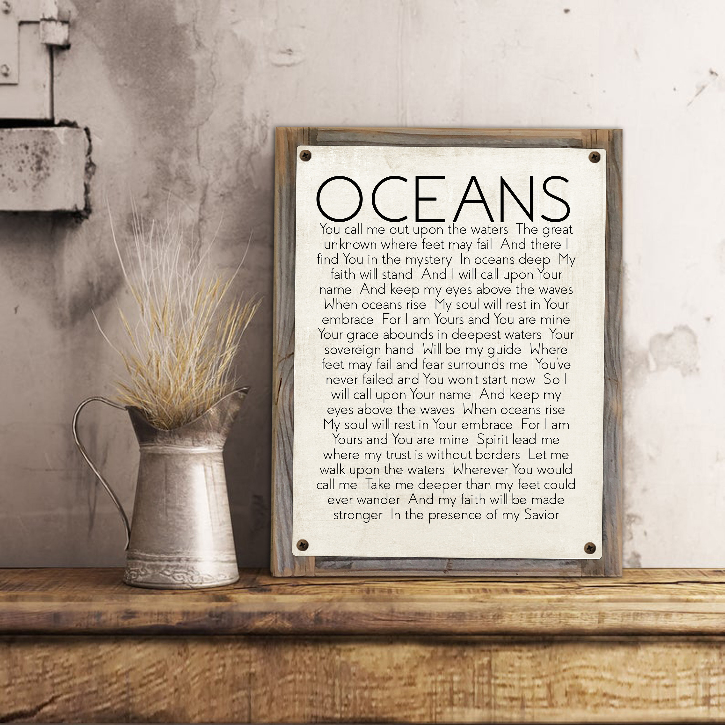 Spirit Lead MeOceans Lyrics Wall DecorMetal Print on Etsy