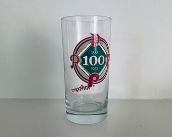Vintage Roy Rogers Philadelphia Phillies 100th Anniversary Baseball Glass, 1883-1983
