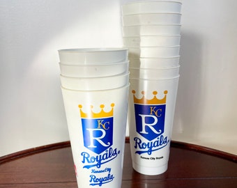 Vaso de cerveza de plástico con forma de estadio de béisbol de la MLB de los Kansas City Royals de época