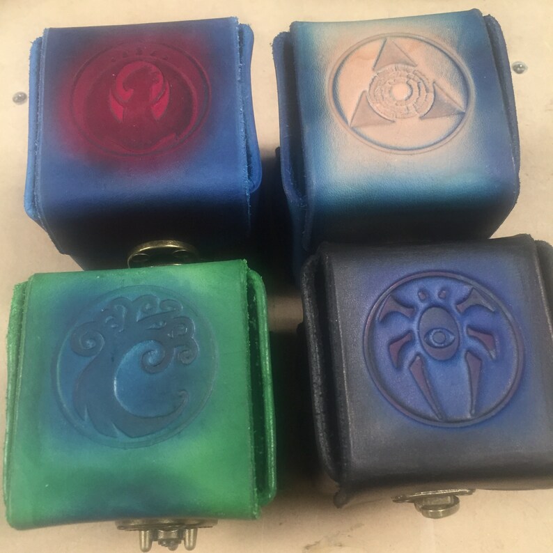 Magic the Gathering Leather Commander Deck Box MTG card case Etsy