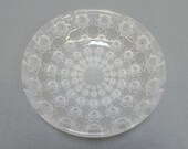 pressed glass Art Deco bowl stylized floral