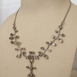 Edwardian style silver and citrine drop necklace image 5