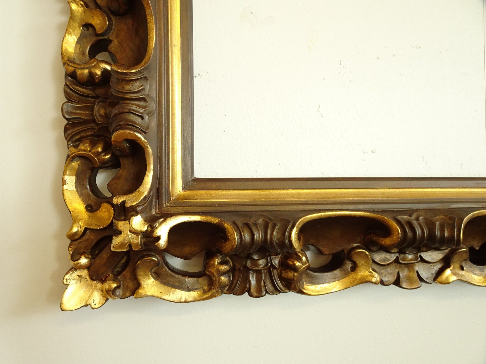 Antique Solid Giltwood Art Nouveau Hand Carved Picture Frame Etsy