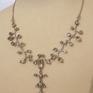 Edwardian style silver and citrine drop necklace image 3