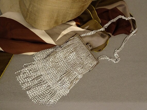Loris Azzaro silver chain evening purse