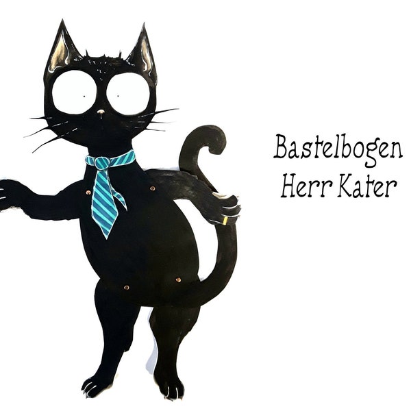 Bastelbogen Herr Kater