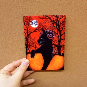 Cartolina "Gatto Demone" Halloween