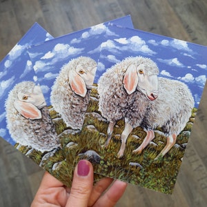 Easter card postcard sheep Easter lamb image 2